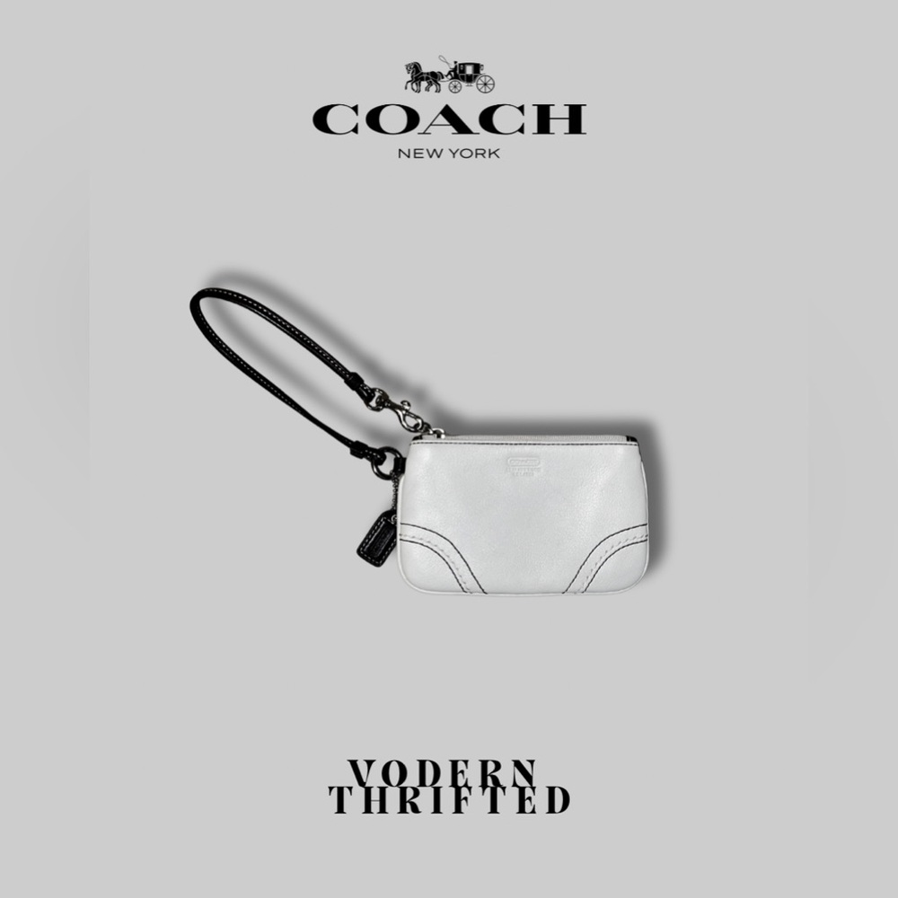 Coach White Wristlet
